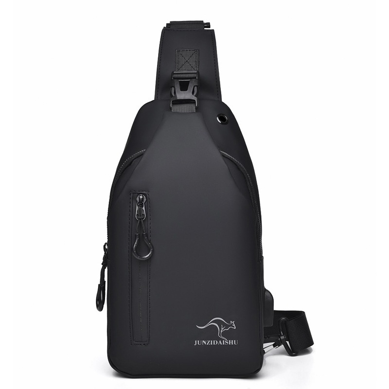 新款胸包男士斜挎包防水時尚復古單肩包